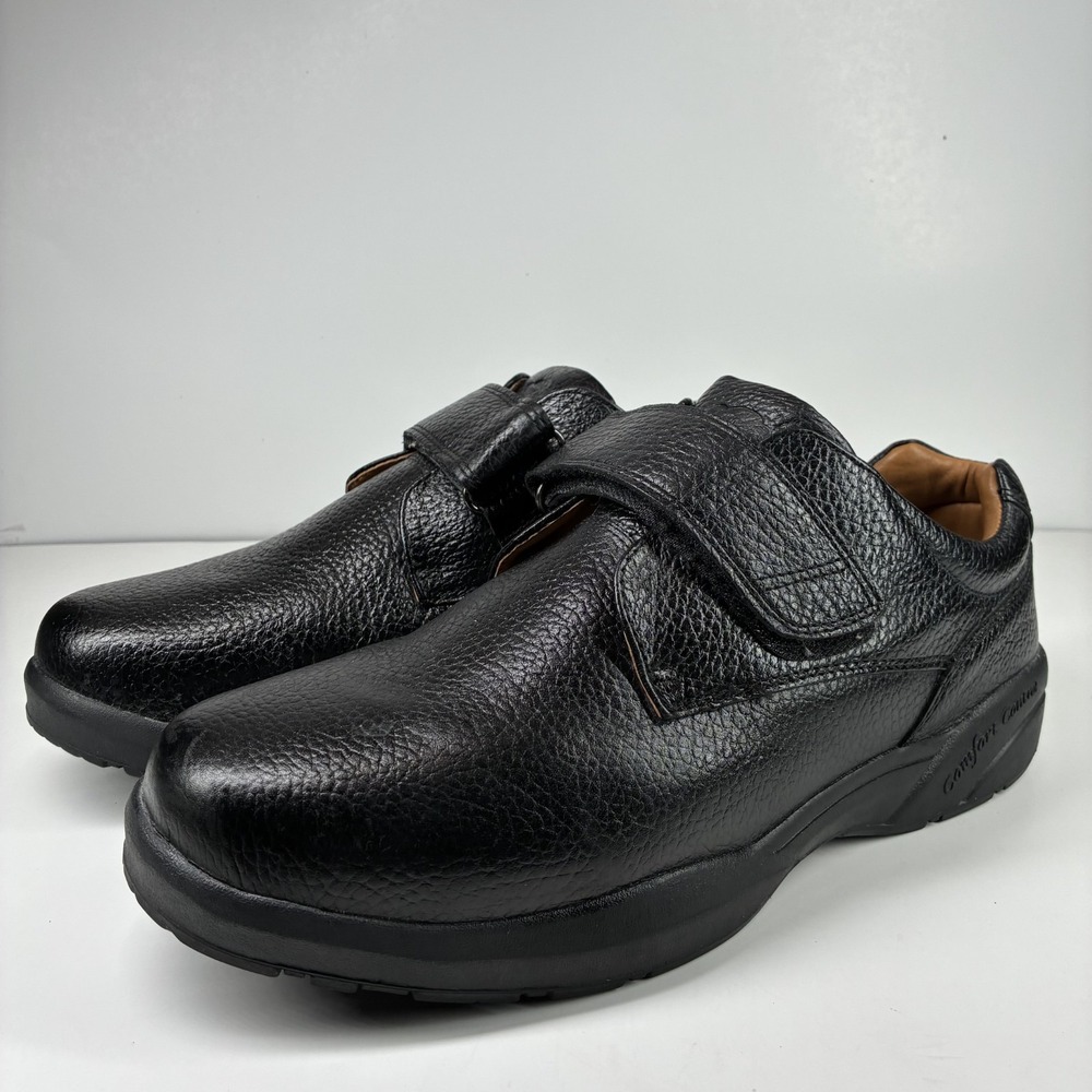 Dr. Comfort William X Men's US 13W Black Leather Double Depth Diabetic Shoe 6110